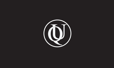 QU, UQ, U, Q Abstract Letters Logo Monogram	