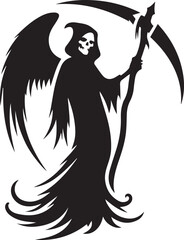 Silhouette of a grim reaper 