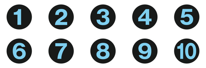 Number infographic circle from one to ten.