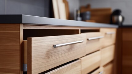 Carpenter assembling custom kitchen cabinets. Featuring carpentry and kitchen cabinet assembly