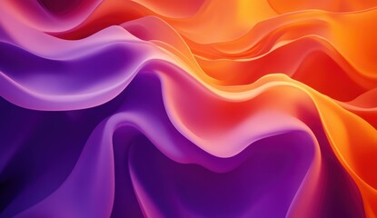 Obraz premium Abstract vibrant fluid curves