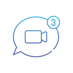 Video Message Vector icon