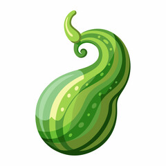 Snake Gourd Vegetable Vector Art