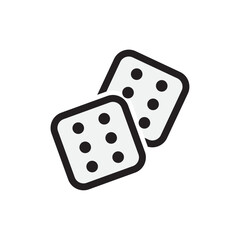 Dice icon design template isolated on white background