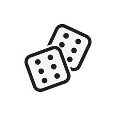 Dice icon design template isolated on white background