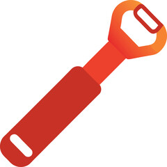 vector illustration of a red and yellow screwdriver