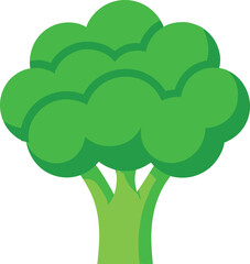 vector tree with green leaves