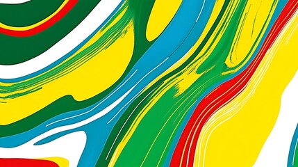 Obraz premium Vibrant swirling abstract design with bold colors.