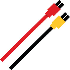 vector illustration of a red axe