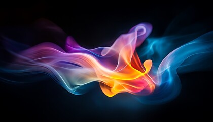 Fototapeta premium A dramatic close-up of a flame dancing in the dark, with bright colors illuminating the surrounding area, highlighting the essential role of oxygen in sustaining fire and creating warmth