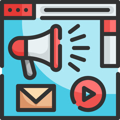 website Illustration on a white background     