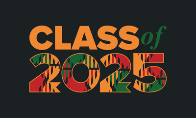 Class of 2025. Graduation congratulations. Senior. College and university students. Education concept. Poster, card, banner and background. Vector illustration