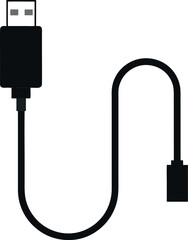 usb cable on white background