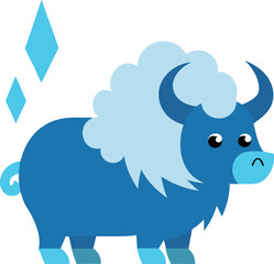 charging-musk-ox-mascot-with-ice-capped-fur