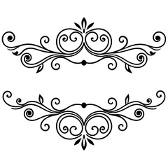 Vintage Decorative Dividers and Ornate Swirls | Elegant Line Art, Calligraphic Borders, Victorian Flourishes, Hand-Drawn Ornaments & Retro Page Decorations