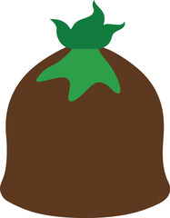 chocolate cake isolated on white