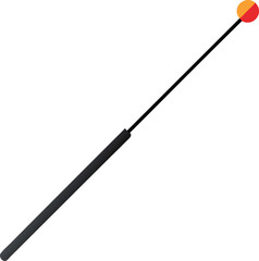 black baseball bat isolated