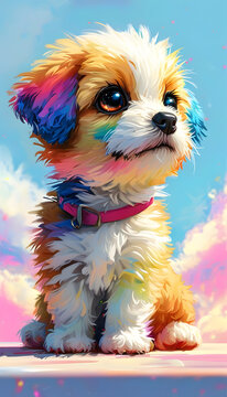 Cute Colorful Puppy