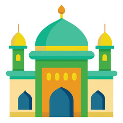 Beautiful mosque Vector illustration 