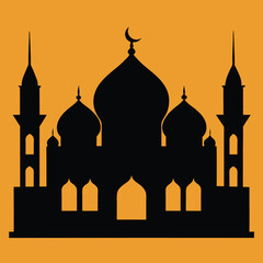 Beautiful mosque Vector illustration 