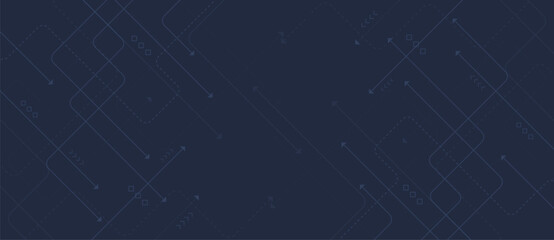 Obraz premium Circuit connect lines and dots. Network technology and Connection concept. Decentralized network nodes connections