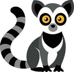 curious-lemur-mascot-with-glowing-eyes-and-ringed © Chandro Protap Ray 