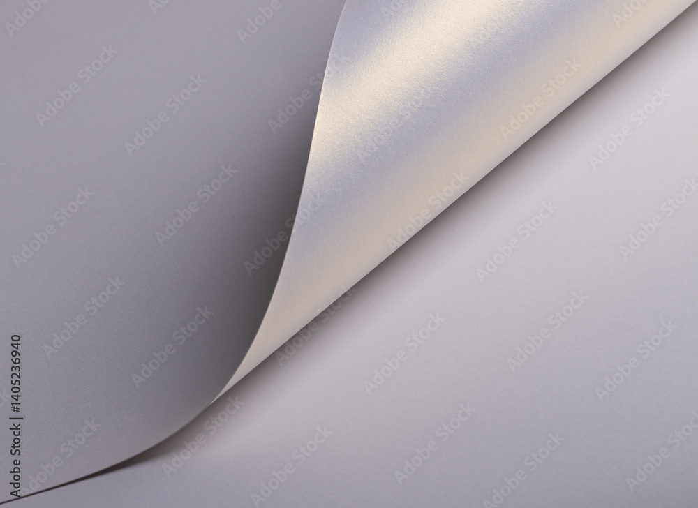 Poster paper background with satin texture. folded smooth surface with pearlescent sheen, pale lilac and la