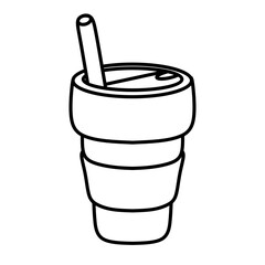 hand drawn vector illustration of a glass