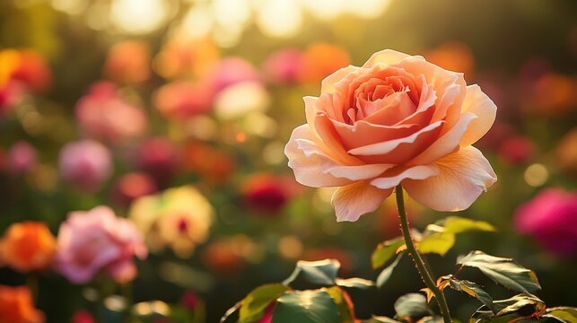 Nice Secenry Roses Beautiful Rose Flower Scenery