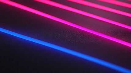 Obraz premium grid with glowing blue and purple lines creating a cyberpunk-inspired aesthetic 