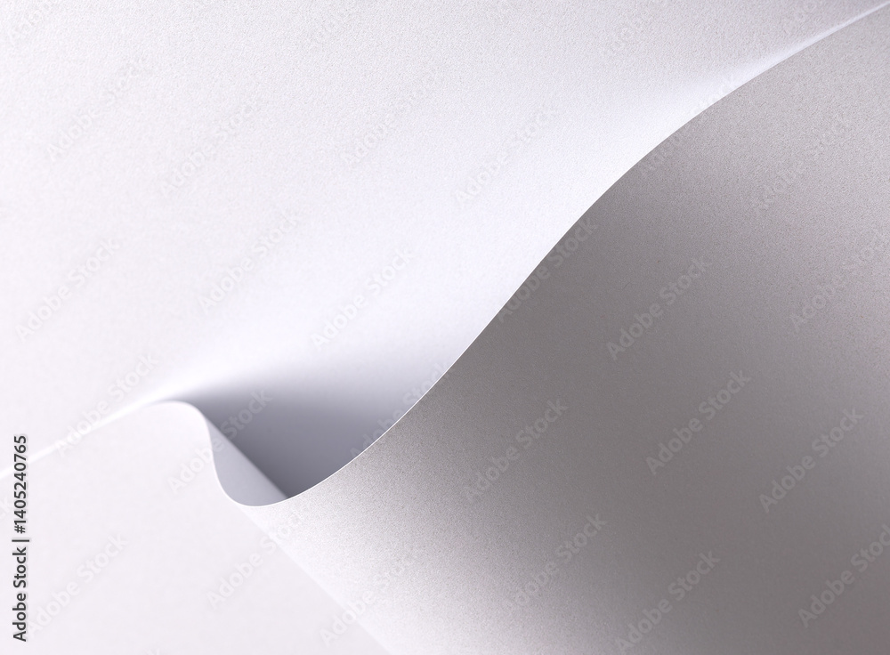 Poster white pearl paper background with a satin, glossy texture and softly folded waves. pale grey and icy