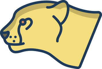 cheetah Illustration on a white background    