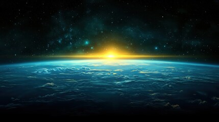 Fototapeta premium A Starry Night Over Earth