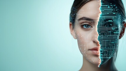 Futuristic Woman Dual Face Style