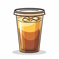 Refreshing Iced Coffee in Trendy Plastic Cup. Ultimate Iced Beverage for Coffee Lovers