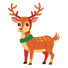 Christmas reindeer isolated on white