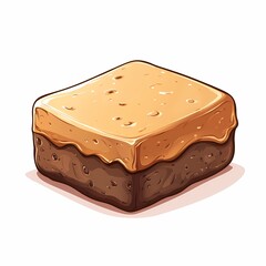 Delicious Chocolate Brownie Dessert Cake Illustration. Indulgent and Flavorful Confectionery Treats for Sweet Tooth Enthusiasts