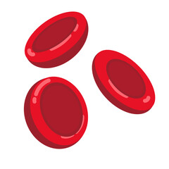Red blood cells icon isolated on white background. Human erythrocytes cell in simple trendy style with PNG format. Elements for human blood vessel concept illustration, and human body structure. 