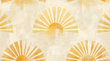 Vintage sunburst pattern in warm earthy tones