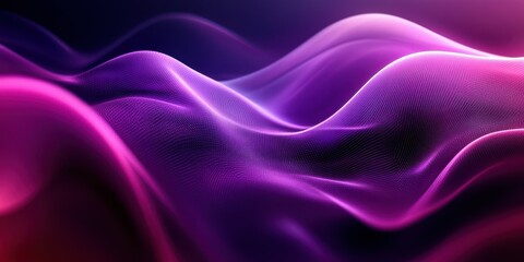 Obraz premium Flowing purple and pink fabric waves create an ethereal and mesmerizing visual experience in a soft light setting