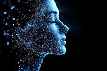 Abstract digital representation of a human face
