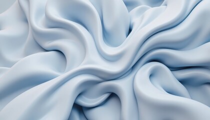 Obraz premium Fluid Motion of Soft Blue Fabric Digital Studio Hyperrealistic Render Minimalist Close-Up Artistry