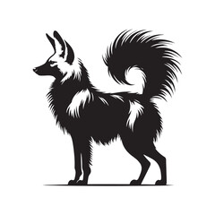 Minimalist Maned Wolf Vector Art - Maned Wolf Silhouette - Illustration of Maned Wolf - Maned wolf Design.