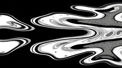 Obraz premium metal waves shifting into intricate reflective patterns with shimmering highlights 