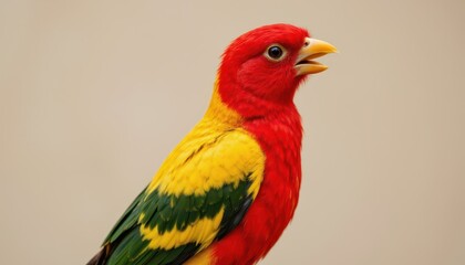 Colorful Bird Singing Nature Reserve Wildlife Photography Natural Habitat Close-Up View Vibrant Colors