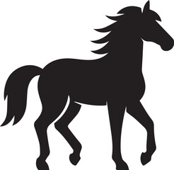 horse black and white