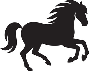 horse black and white