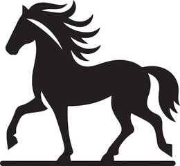 horse black and white