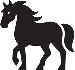 horse black and white