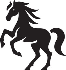 horse black and white